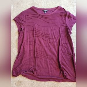 Womens Simply Vera cranberry top